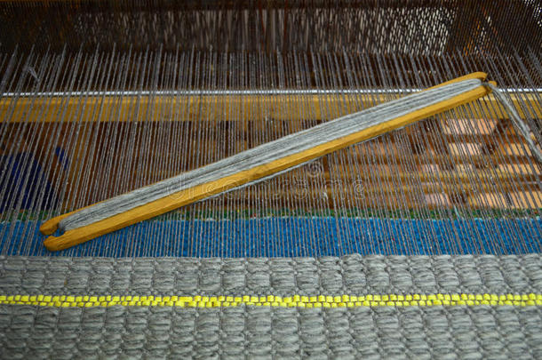 木制的织布机工具向一织布机