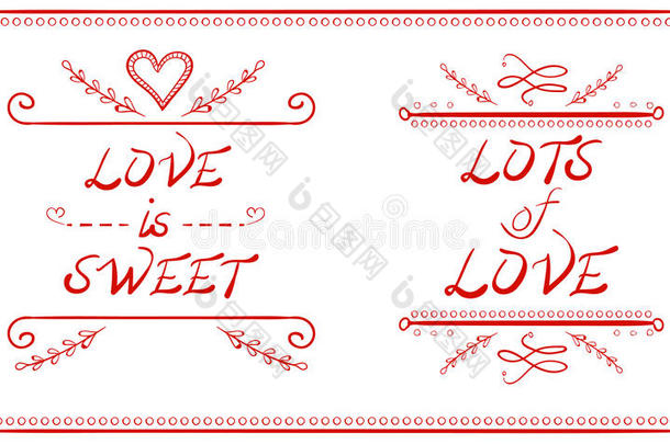 爱是（be的三单形式甜的和签关于爱字,h和疲惫的矢量厄斯特拉