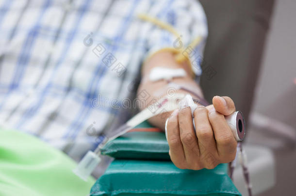 输血血捐赠,血捐赠者在医院