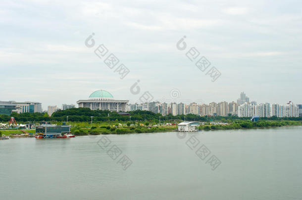 汉江河采用首尔采用夏采用朝鲜