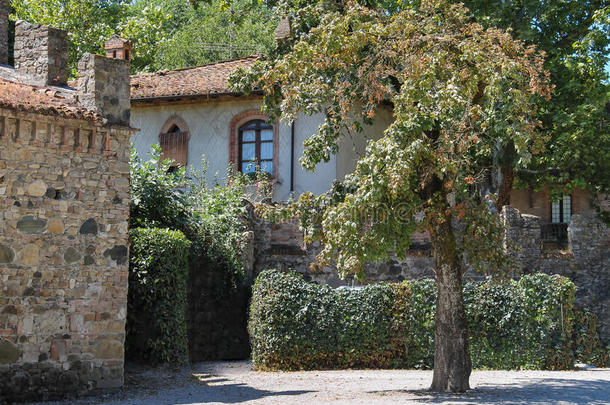 庭院关于古代的城堡采用意大利