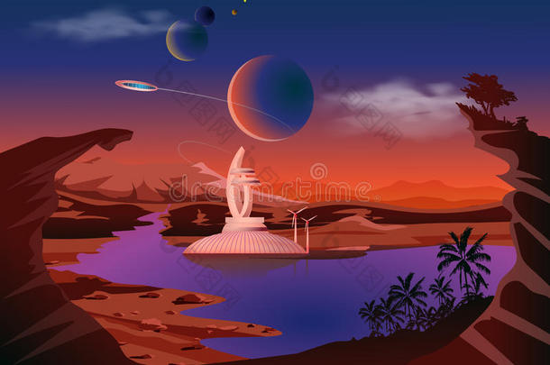 特拉普主义者-1体系.系外行星.空间风景,指已提到的人殖民地的开拓