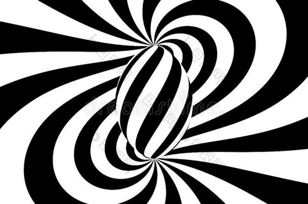催眠术的螺旋.黑的和白色的催眠