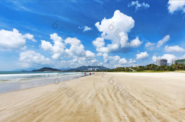 全景画关于热带的海滩关于海南海南岛-中国