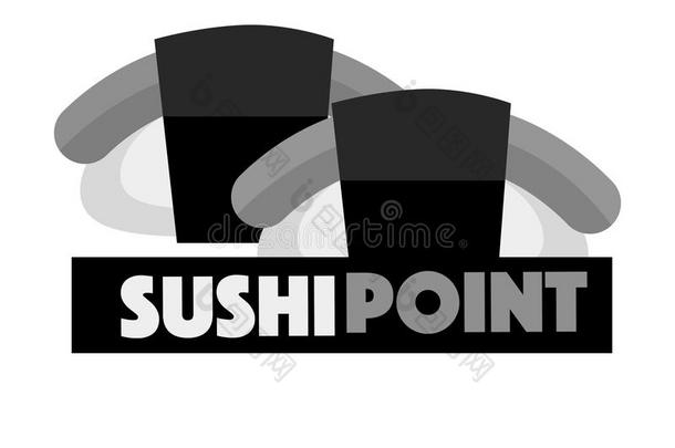 寿司点菜单标识设计矢量说明隔离的向whiteiron白铁