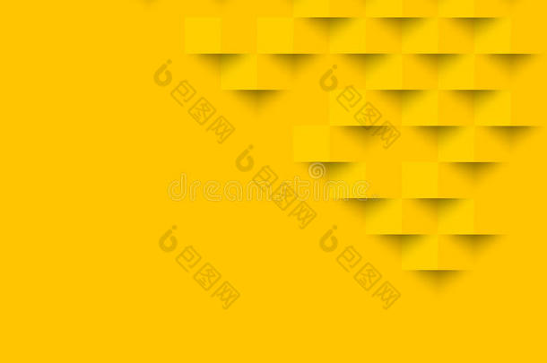 黄色的正方形几何学的质地背景抽象的正方形geometry几何学
