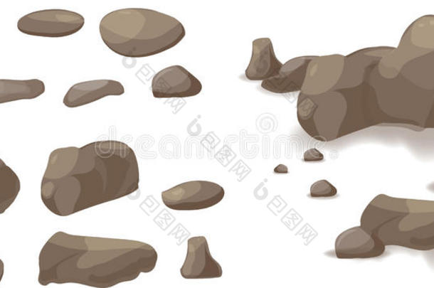 岩石石头放置漫画.石头和岩石采用等大的漫画SaoTomePrincipe圣多美和普林西比