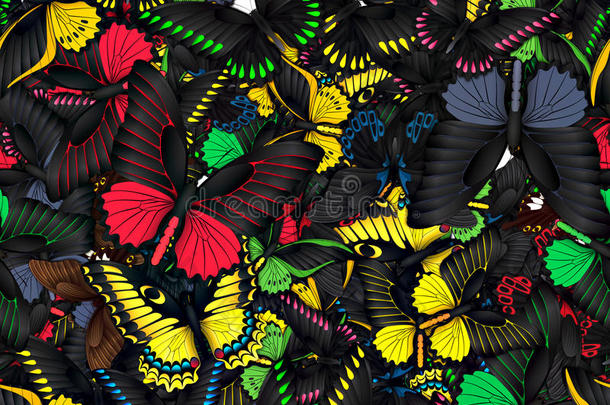 无缝的模式和份额关于不同的蝴蝶