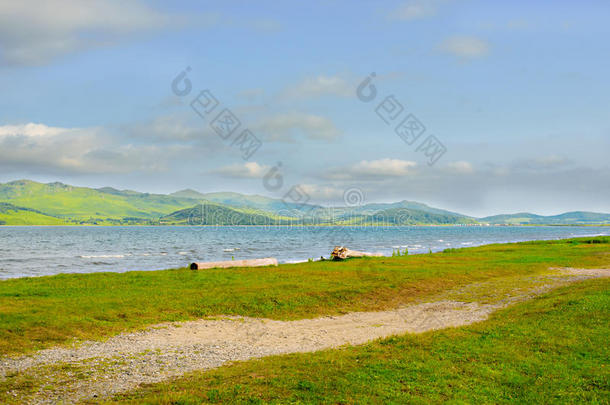 风景优美的关于富有色彩的海的风景.