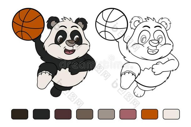 小的熊猫是（be的三单形式演奏篮球