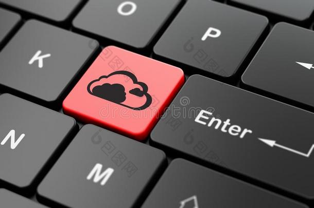 云科技观念:云向计算机键盘背景