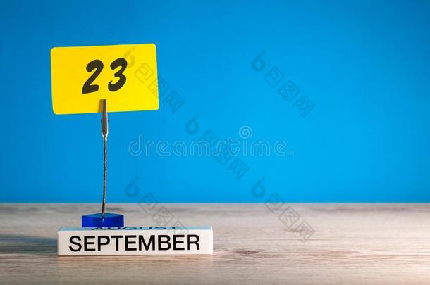 九月23reducti向减少.一天23关于月,日历向教师或学生,