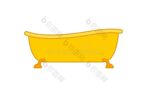 金色的沐浴.黄色的浴缸.富有的沐浴room附件.矢量Israel以色列