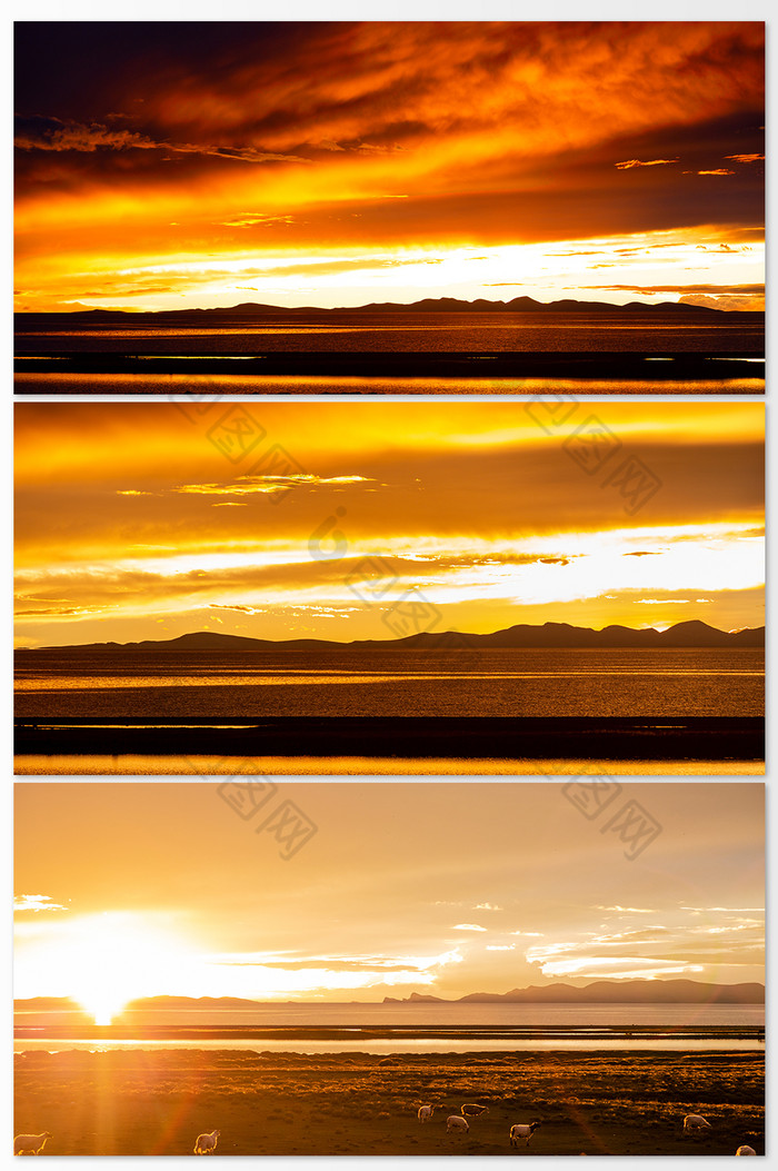 美丽夕阳黄昏海边摄影图图片图片