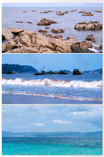 自然风景蓝色大海摄影图图片