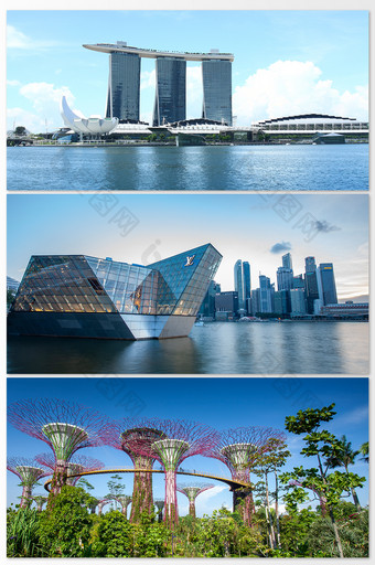 国外城市建筑新加坡摄影背景图图片