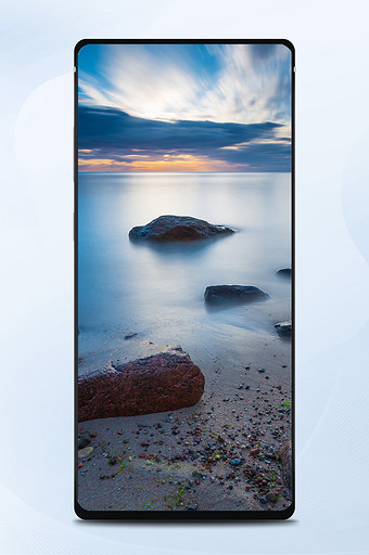 自然风景海边石头摄影手机壁纸图片