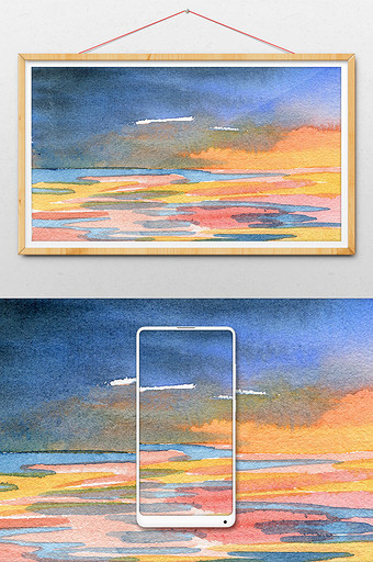 蓝色夏日河流素材风景清新水彩手绘背景psd 通用背景图片 1024x2802 潮点视频 蓝色夏日河流素材风景清新水彩手绘背景psd 通用背景图片 1024x2802 潮点视频