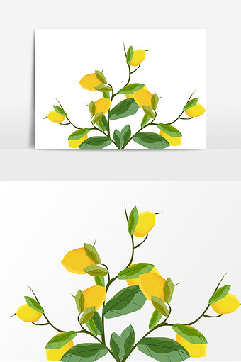 芒果黄色水果植物元素图片素材免费下载