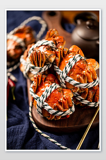 传统中式美食大闸蟹摄影图
