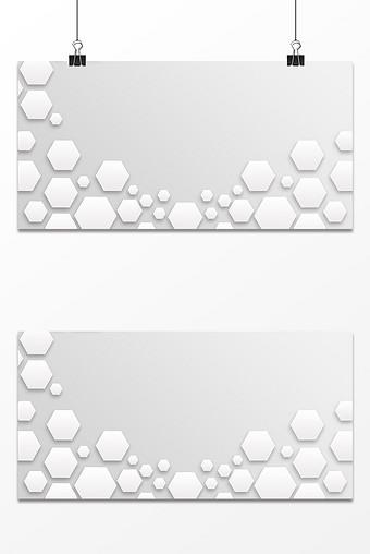 白色简约大气立体菱形六边形背景图片素材免费下载