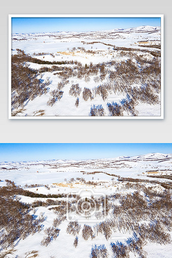 航拍大雪覆盖下的草原美景jpg340*512PX图片素材