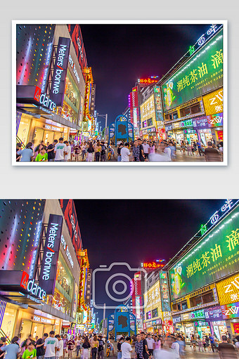 湖南长沙网红步行街美食街夜市图片素材免费下载