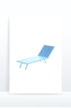 C4D夏日创意元素沙滩椅