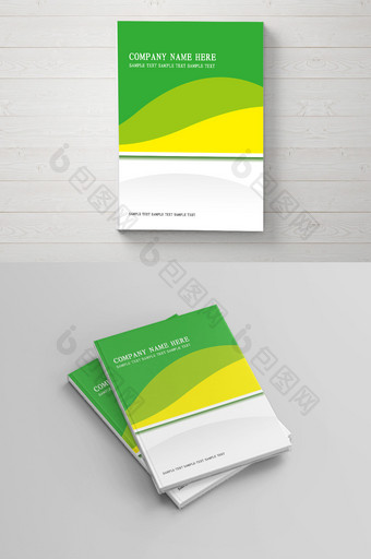 绿色高档企业画册模板图片