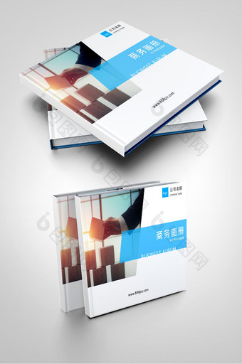 蓝色大气企业形象画册设计企业宣传册图片