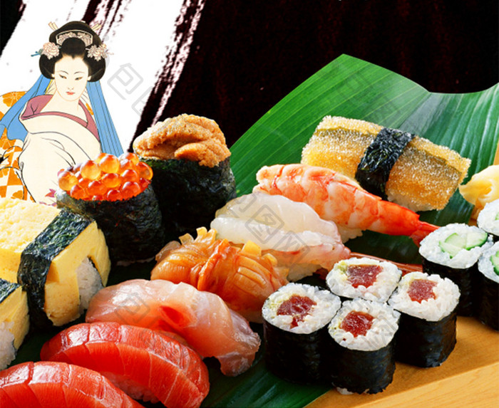 日本料理寿司美食海报广告