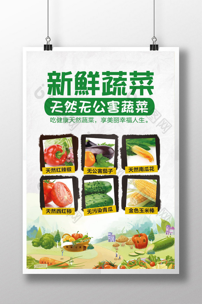 蔬菜展板无公害农家蔬菜图片
