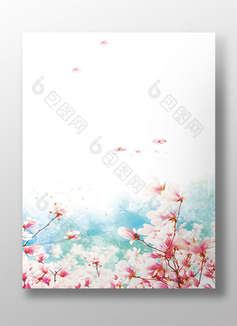 小清新中国风花朵背景图片