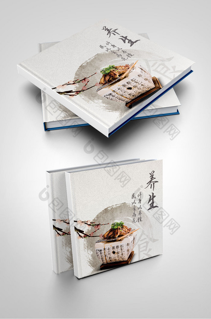 中国风养生食品画册模板