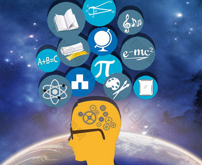 头脑风暴创意星空海报图片