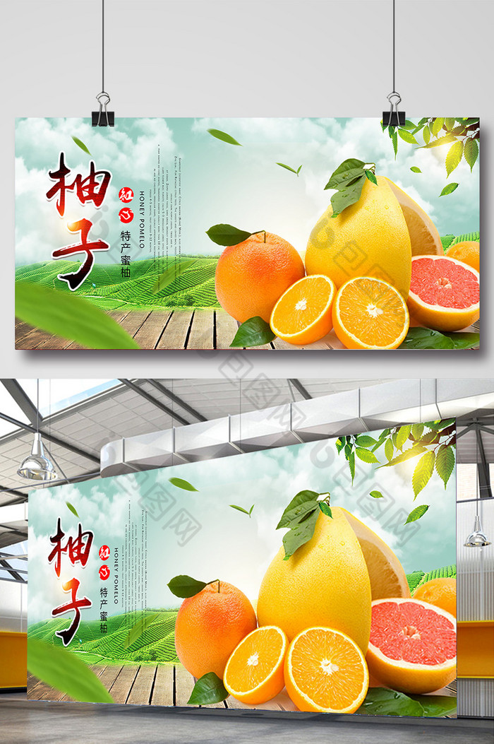 柚子促销特产蜜柚红肉柚子图片