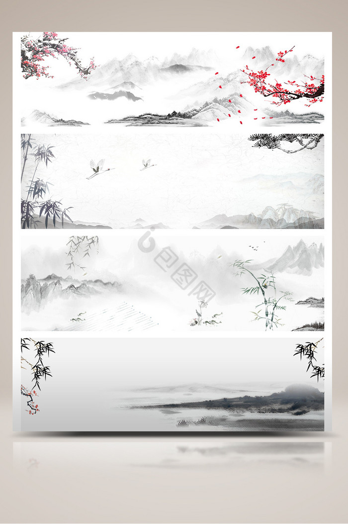 中国水墨风海报图片