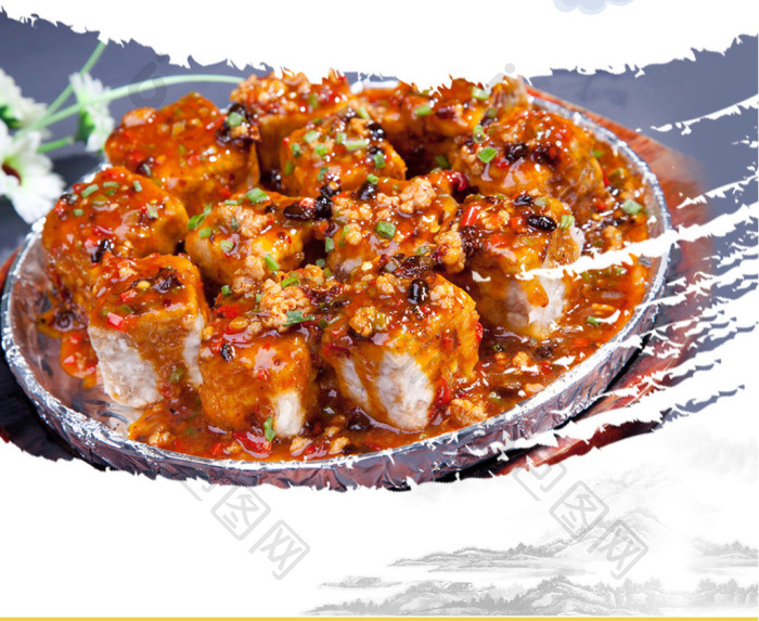 铁板豆腐餐饮美食中国风图片