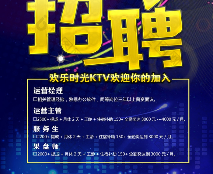 KTV招聘海报