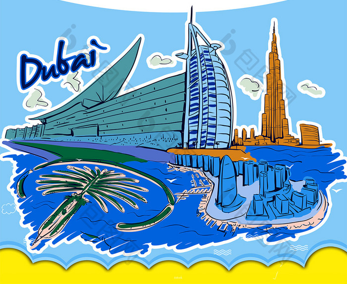 迪拜旅游 畅游迪拜 印象迪拜海报