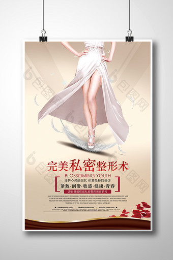 完美私密整形宣传海报韩式整形海报图片