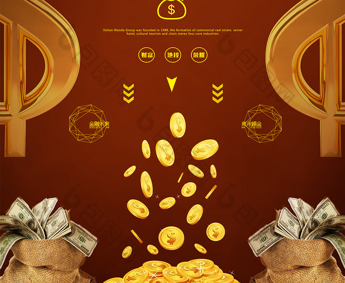 金融货币金融系列海报设计