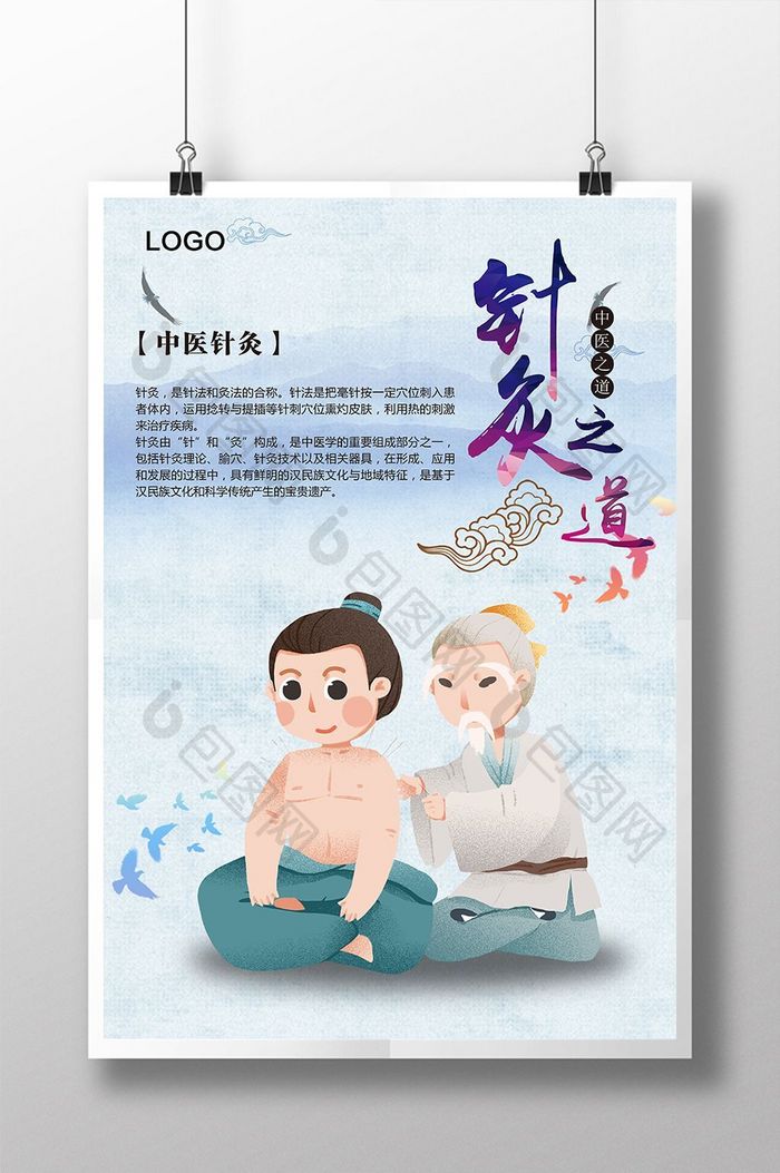 中医针灸文化海报