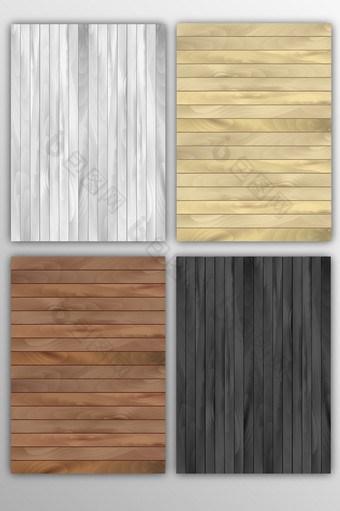 四色木质地板木板矢量背景底纹图片