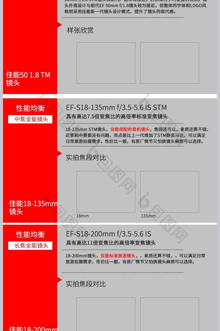 数码相机单反相机微单相机详情页设计介绍