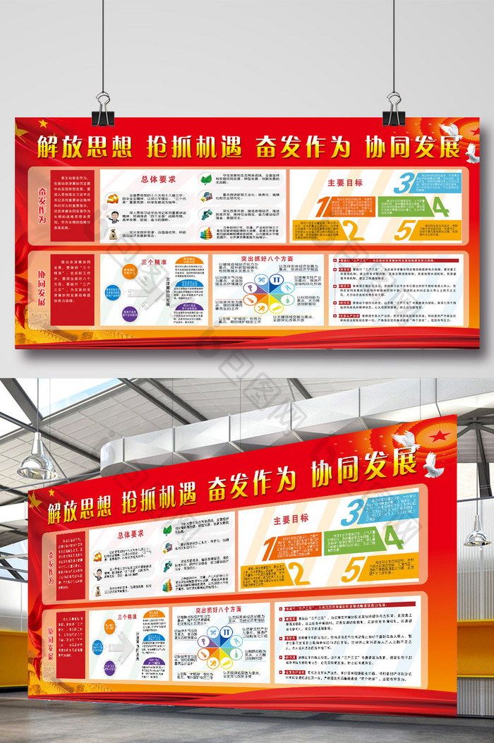 解放思想企业文化墙