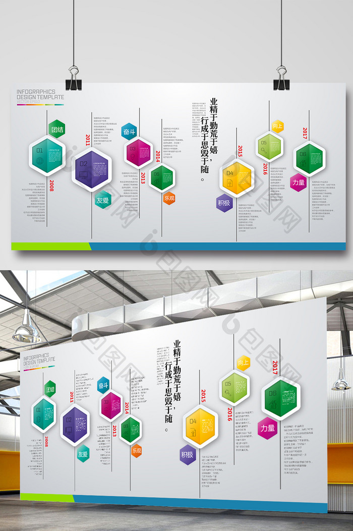 企业公司文化公司发展历程时间轴文化墙