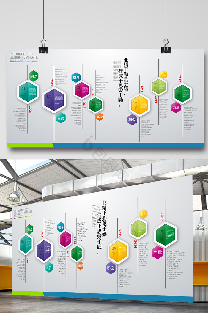 企业公司文化公司发展历程时间轴文化墙图片