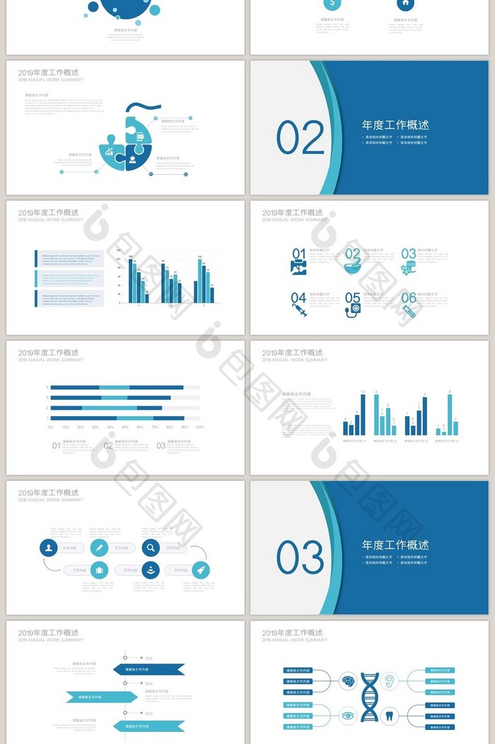 科研实验医药医疗医学 工作报告PPT模版