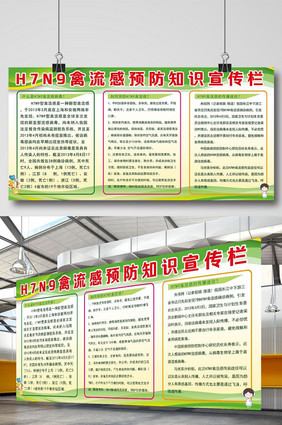 H7N9禽流感预防知识宣传栏